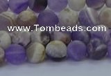 CNA1051 15.5 inches 6mm round matte dogtooth amethyst beads