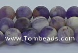 CNA1052 15.5 inches 8mm round matte dogtooth amethyst beads