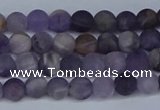 CNA1060 15.5 inches 4mm round matte dogtooth amethyst beads