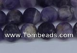 CNA1062 15.5 inches 8mm round matte dogtooth amethyst beads