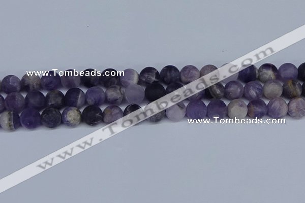 CNA1063 15.5 inches 10mm round matte dogtooth amethyst beads