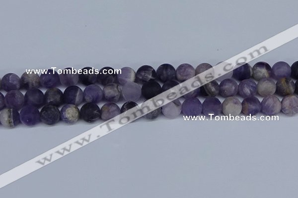 CNA1063 15.5 inches 10mm round matte dogtooth amethyst beads