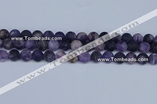 CNA1064 15.5 inches 12mm round matte dogtooth amethyst beads