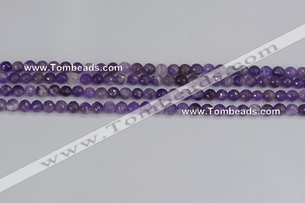 CNA1070 15.5 inches 4mm faceted round dogtooth amethyst beads