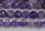 CNA1071 15.5 inches 6mm faceted round dogtooth amethyst beads