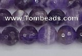 CNA1072 15.5 inches 8mm faceted round dogtooth amethyst beads