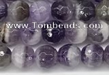 CNA1161 15.5 inches 6mm faceted round natural dogtooth amethyst beads