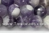 CNA1162 15.5 inches 8mm faceted round natural dogtooth amethyst beads