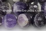CNA1163 15.5 inches 10mm faceted round natural dogtooth amethyst beads