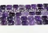 CNA1184 15.5 inches 10*14mm rectangle amethyst beads wholesale