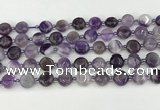 CNA1185 15.5 inches 10mm flat round amethyst beads wholesale