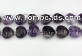 CNA1191 15.5 inches 20*20mm heart amethyst beads wholesale