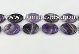 CNA1194 15.5 inches 25*35mm oval amethyst beads wholesale