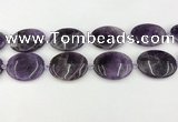 CNA1195 15.5 inches 30*40mm oval amethyst beads wholesale