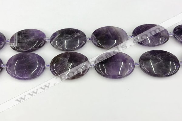 CNA1195 15.5 inches 30*40mm oval amethyst beads wholesale