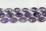 CNA1202 15.5 inches 18*25mm faceted oval amethyst beads