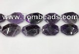 CNA1213 15.5 inches 25*35mm - 30*40mm faceted freefrom amethyst beads