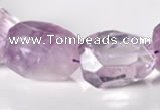 CNA17 15*28mm freeform A- grade natural amethyst beads Wholesale