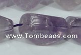 CNA202 15.5 inches 18*30mm faceted nugget natural amethyst beads