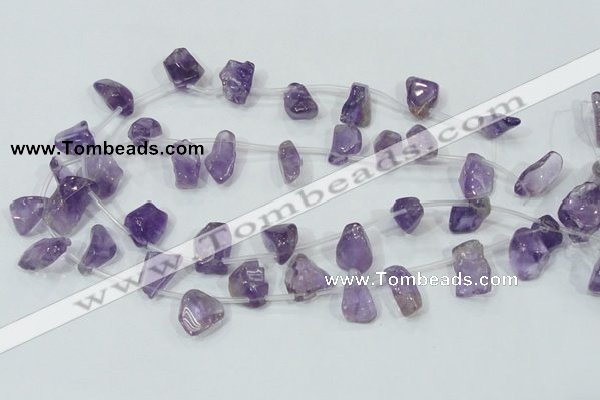 CNA205 15.5 inches 12*20mm natural amethyst gemstone chips beads