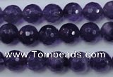 CNA253 15.5 inches 10mm faceted round natural amethyst beads