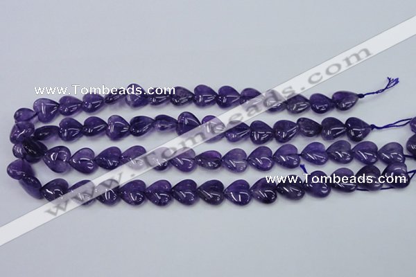 CNA283 15.5 inches 14*14mm heart natural amethyst beads wholesale