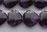 CNA298 15.5 inches 16*16mm heart natural amethyst gemstone beads