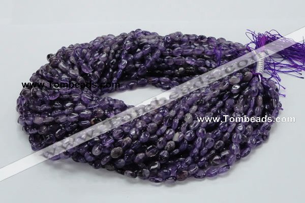 CNA30 15.5 inches 7*9mm oval grade A natural amethyst beads