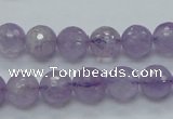 CNA311 15.5 inches 10mm faceted round natural lavender amethyst beads