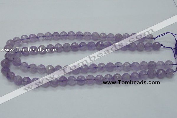 CNA311 15.5 inches 10mm faceted round natural lavender amethyst beads