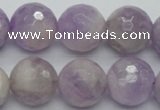 CNA314 15.5 inches 18mm faceted round natural lavender amethyst beads