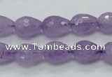 CNA317 15.5 inches 10*14mm faceted teardrop natural lavender amethyst beads