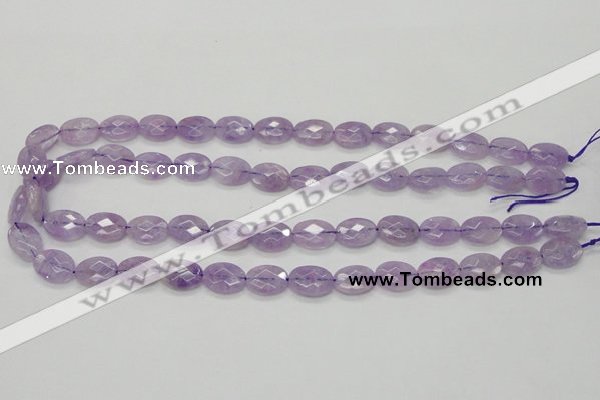 CNA329 15.5 inches 10*14mm faceted oval natural lavender amethyst beads