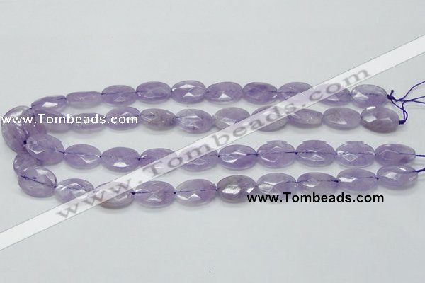 CNA330 15.5 inches 13*18mm faceted oval natural lavender amethyst beads