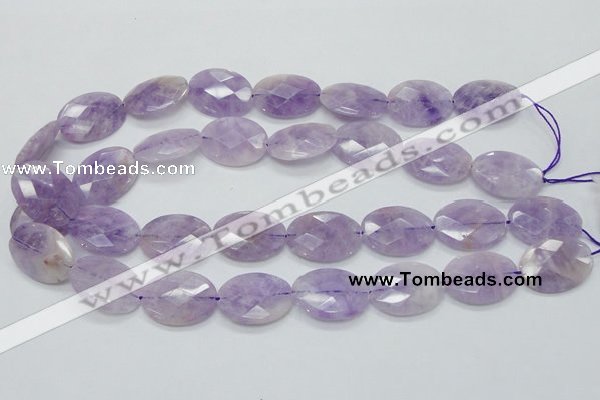 CNA332 15.5 inches 18*25mm faceted oval natural lavender amethyst beads