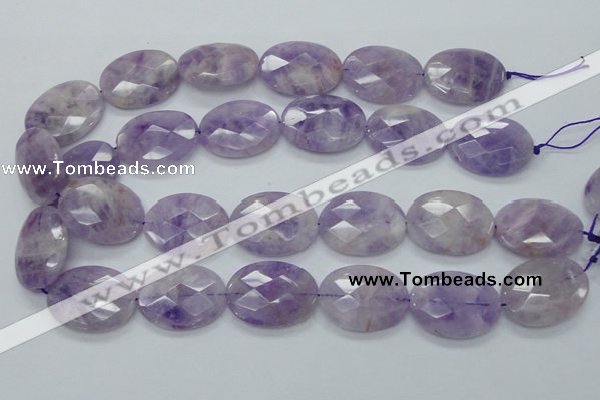 CNA333 15.5 inches 22*30mm faceted oval natural lavender amethyst beads