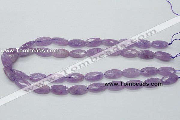 CNA334 15.5 inches 10*20mm faceted oval natural lavender amethyst beads