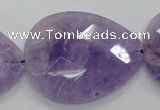 CNA338 30*40mm faceted teardrop natural lavender amethyst beads