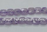 CNA339 15.5 inches 8*8mm faceted square natural lavender amethyst beads