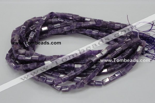 CNA35 15.5 inches 6*10mm cuboid grade AB natural amethyst beads