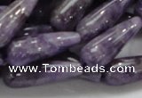 CNA41 15.5 inches 10*30mm teardrop grade AB natural amethyst beads