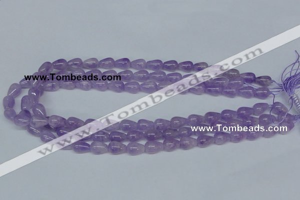 CNA416 15.5 inches 8*12mm teardrop natural lavender amethyst beads