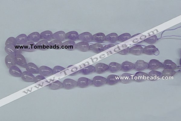 CNA417 15.5 inches 10*14mm teardrop natural lavender amethyst beads