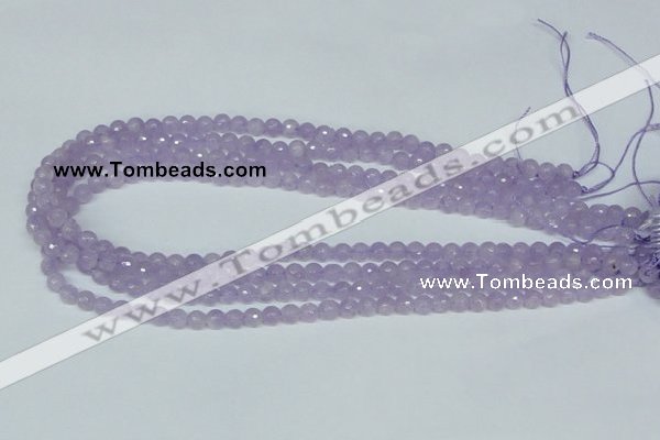 CNA421 15.5 inches 6mm faceted round natural lavender amethyst beads