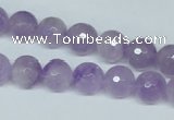 CNA423 15.5 inches 10mm faceted round natural lavender amethyst beads