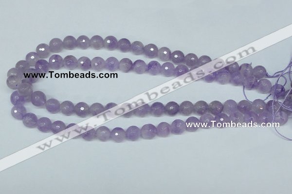 CNA423 15.5 inches 10mm faceted round natural lavender amethyst beads