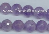 CNA425 15.5 inches 14mm faceted round natural lavender amethyst beads