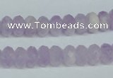 CNA428 6*10mm faceted rondelle natural lavender amethyst beads