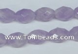 CNA429 10*14mm faceted rice natural lavender amethyst beads