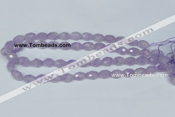 CNA429 10*14mm faceted rice natural lavender amethyst beads